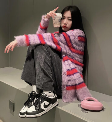 Giày Nike Dunk Low 'Black White' GS CW1590-100