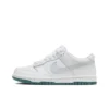 [FD9911-101] Giày Nike Dunk Low White Grey Teal