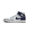 [DQ8426-104] Giày Air Jordan 1 Mid 'Wolf Grey Midnight Navy'