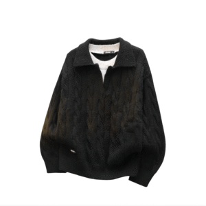 [P75GMKS011-PNYS] Áo Len Lông Cừu Jeep Black