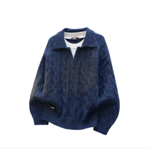 [P75GMKS011-PNYS] Áo Len Lông Cừu Jeep Navy