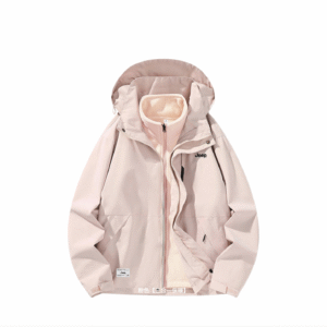 [P844MWF340-ST] Áo Khoác Jeep Dù Nỉ 2 Lớp Màu Hồng