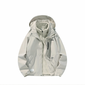 [P844MWF340-ST] Áo Khoác Jeep Dù Nỉ 2 Lớp Màu Light Begie