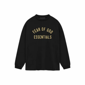 [125BT244200F] Áo Fear of God Essentials Jersey Long Sleeve Black
