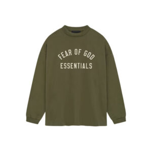 [125BT244205F] Áo Fear of God Essentials Jersey Long-Sleeve Tee 'Military'
