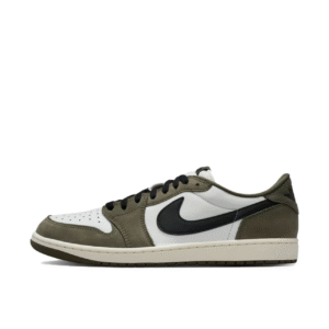 [HQ6998-200] Giày Jordan 1 Retro Low Medium Olive Summit White Sail Black